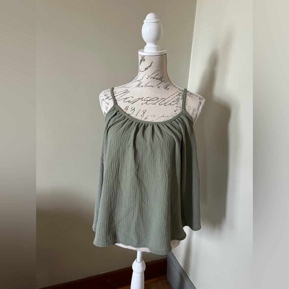 Ces Femme Olive Green Tank Top